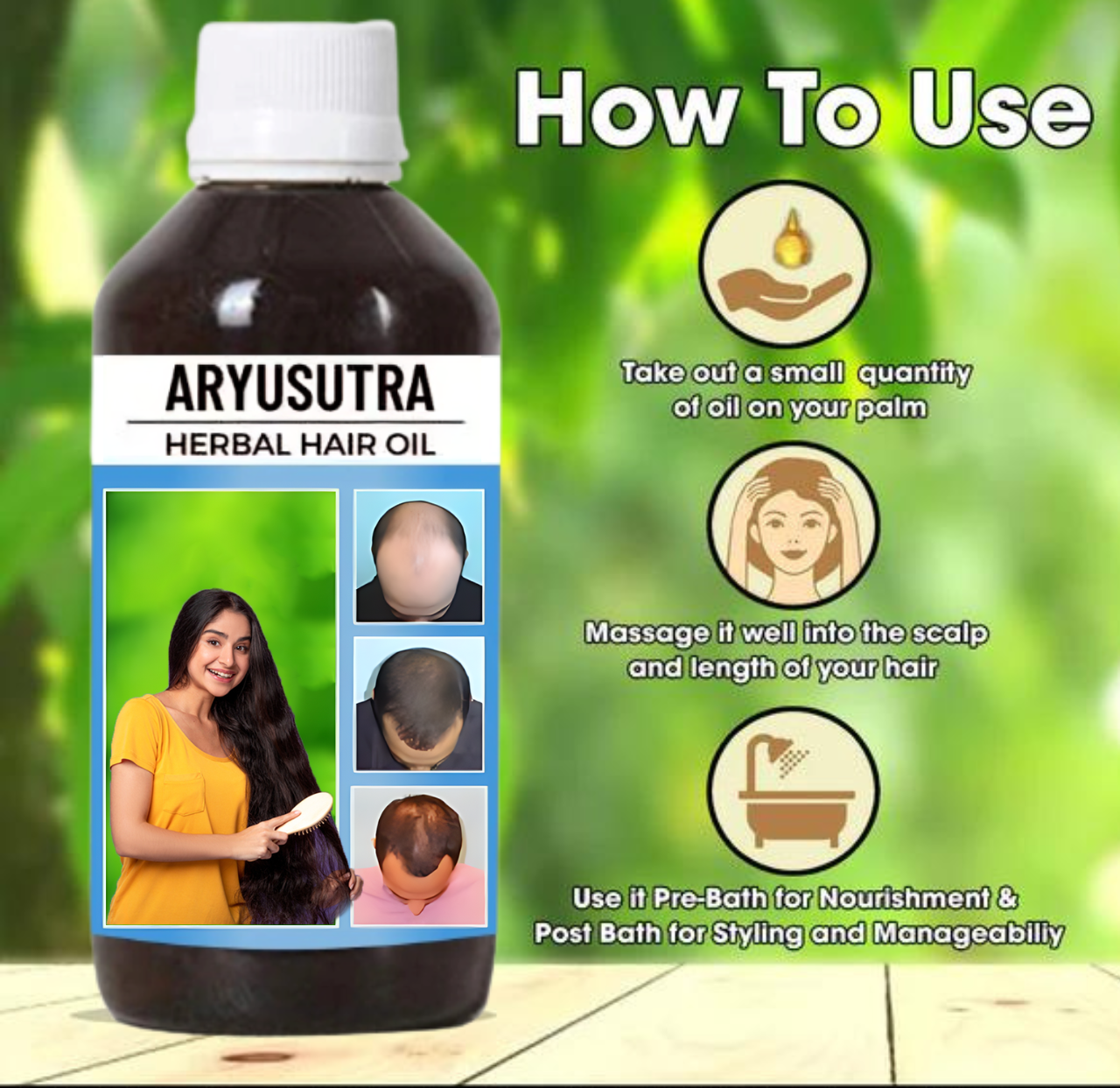 ARYUSUTRA HAIR GROWTH OIL  (FREE CASH ON DELIVERY )