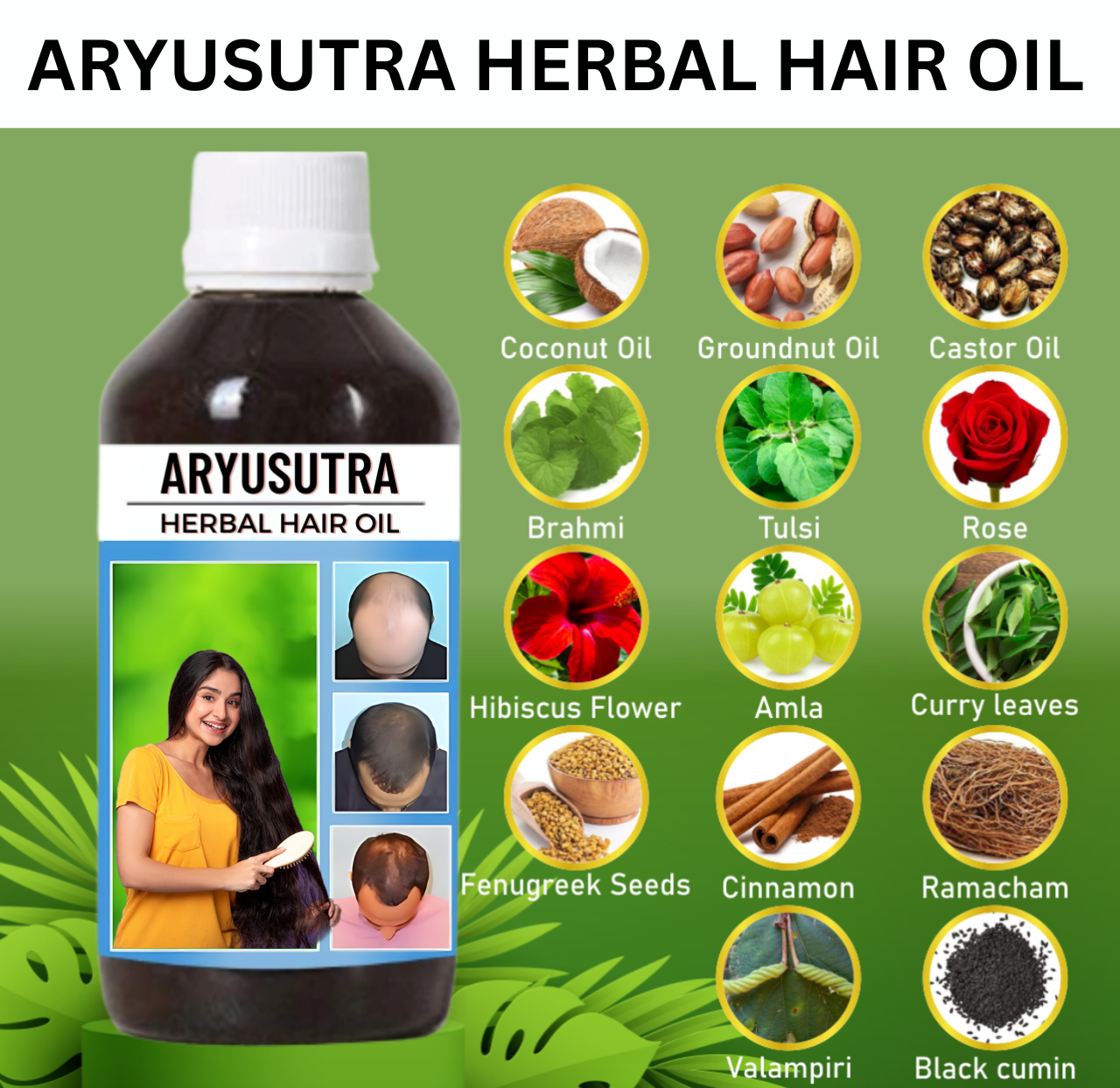 ARYUSUTRA HAIR GROWTH OIL  (FREE CASH ON DELIVERY )